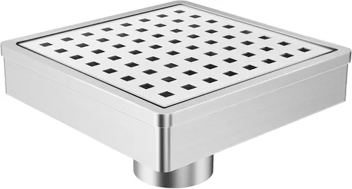 Miniatura 22 de Drenaje de ducha dorado de 4 pulgadas, moderno drenaje de ducha cuadrado de acero inoxidable 304 para baño, drenaje de suelo de ducha dorado