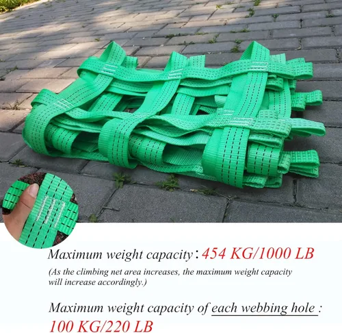 Miniatura 3 de Red de obstáculos para el patio trasero, escalera de red de juegos Ninja Jungle Gym Heavy Duty Cargo Escalada Seguridad para niños, red