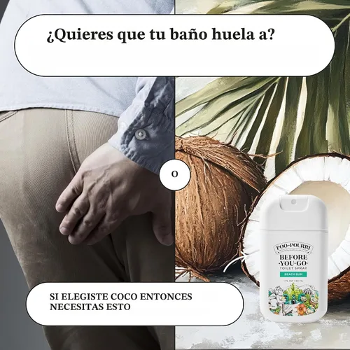 Miniatura 8 de Poo-Pourri Before-You-Go - Aerosol para inodoro de bolsillo, artículos esenciales de viaje, Beach Bum, 1 onza líquida, hasta 50 usos, desodorante