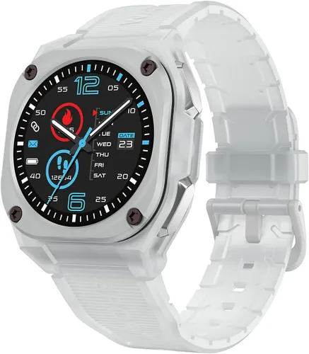 Easfone B3 Sport Smart Watch, reloj de fitness AMOLED de 1.28 pulgadas con frecuencia cardíaca/sueño/impermeabilidad IP68/más de 120 modos Blanco