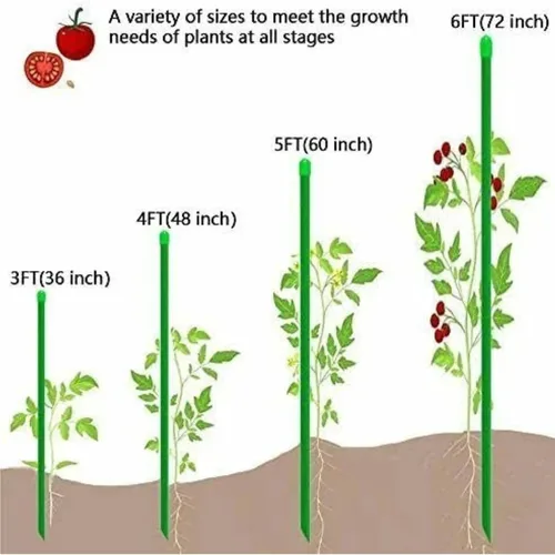Miniatura 6 de Little Tree - Estacas de jardín de fibra de vidrio respetuosas con el medio ambiente – Tomate, árbol, fresa, planta, estacas de esgrima