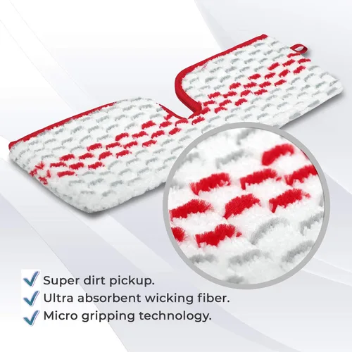 Miniatura 2 de Recambios de trapeador de microfibra lavables compatibles con Promist Max, cabezal de repuesto de almohadillas reutilizables (4)