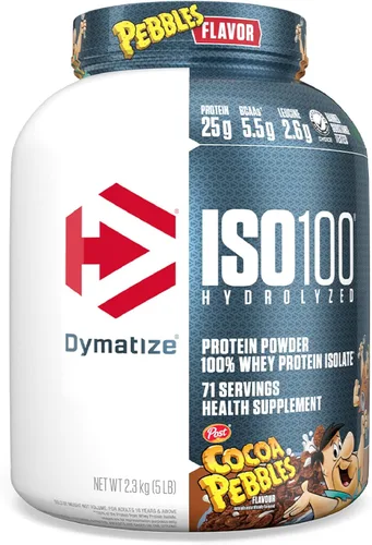 Miniatura 12 de Dymatize ISO100 Proteína hidrolizada en polvo, 100% aislado de proteína de suero, 0.88 onzas (25 g) de proteína, 0.19 onzas (5.5 g) de BCAA, sin