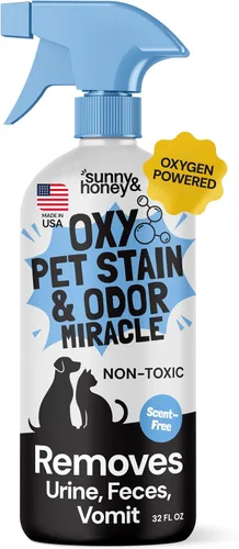 Miniatura 10 de Sunny & Honey Removedor de manchas y olores de mascotas, limpiador enzimático para orina de perro y excremento en alfombras y muebles, spray