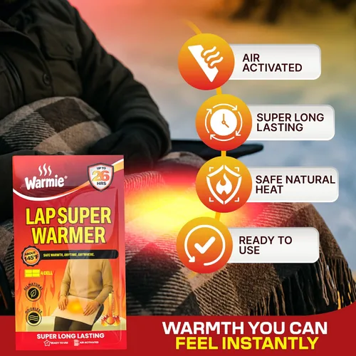 Miniatura 7 de Warmie Super Warmer for Lap & Body Air‑Activated, Long‑Lasting Wider Size for Maximum Coverage All‑Natural, Odorless, Steady Heating for Cold