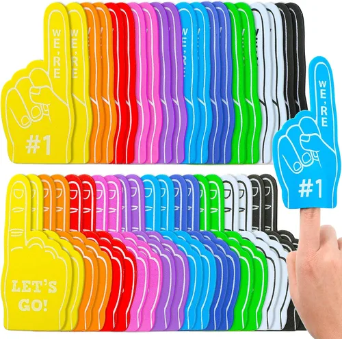 Miniatura 14 de 100 Pieces Mini Foam Finger Football Party Favors #1 Sports Fan Foam Finger Football Party Supply Basketball Baseball Soccer Sporting Events