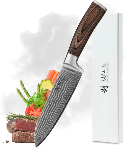 Miniatura 18 de Wakoli EDIB Cuchillo de chef Damasco – Cuchillo de cocina de estilo japonés de 7.9 pulgadas, hoja de acero de Damasco de 67 capas con núcleo VG10, 1