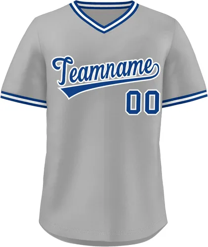 Miniatura 33 de KXK - Camiseta de béisbol personalizada con nombre y número cosidos, estilo Hip Hop, con cuello en V, atlética, para hombres, mujeres y jóvenes