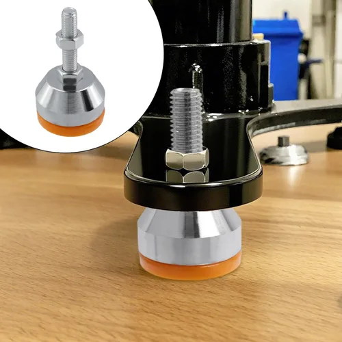 Miniatura 4 de Pies niveladores M8x50mm, capacidad de 2200 libras, deslizadores giratorios ajustables y resistentes, base antideslizante de 1.53 pulgadas