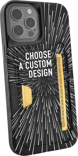 Miniatura 80 de Smartish Funda tipo cartera para iPhone 13 Pro – Wallet Slayer Vol. 2 [delgada + protectora] tarjetero con función atril - Black Tie Affair