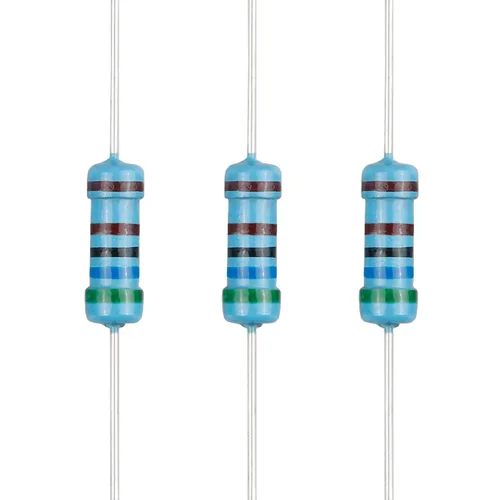 Miniatura 30 de 100 resistencias de 1 ohm 1/2 W (0.5 vatios) ±1% tolerancia de película metálica, resistencia fija de múltiples valores de resistencia opcional
