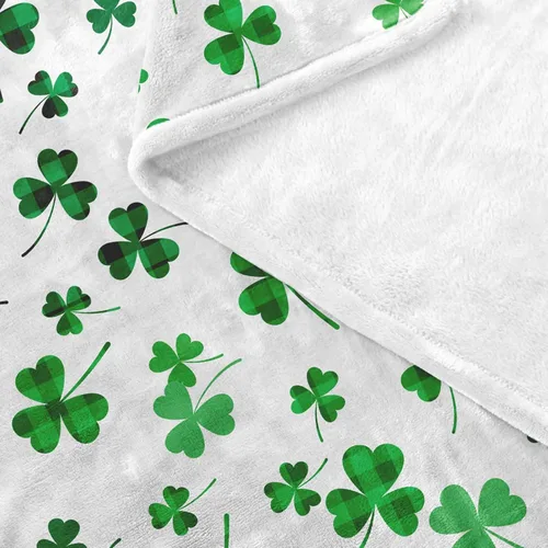 Miniatura 7 de MERCHR Manta Feliz Día de San Patricio, Mantas y Sobres de Hojas de Trébol Verde, Mantas Super Suave y Acogedoras para Decorar la Primavera en Cama