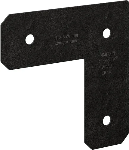 Miniatura 13 de Simpson Strong-Tie APLH24R Outdoor Accents ZMAX, colgador de vigas de luz negra para 2x4 áspero (paquete de 12)