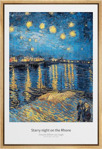 Miniatura 67 de SIGNWIN Lienzo enmarcado para pared, diseño de Vincent Van Gogh, un par de amantes, naturaleza, ilustraciones de área silvestre, bellas artes