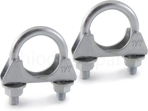 Miniatura 2 de Abrazadera de silenciador resistente de 3 pulgadas - Estilo de sillín con perno en U - Zinc (paquete de 2)