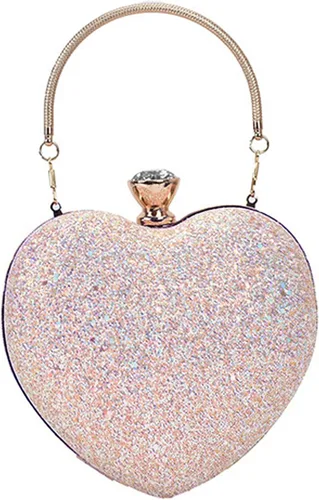 Van Caro - Bolso de noche vintage con forma de corazón