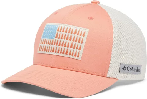 Miniatura 995 de Columbia - Gorra de malla con bandera con árboles unisex para adultos, corona alta