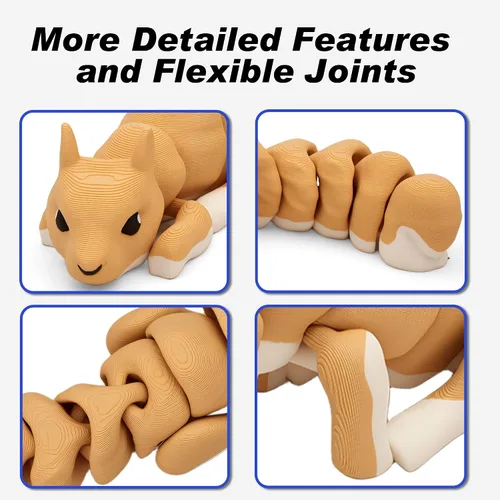 Miniatura 70 de Yipintang Criaturas Impresas en 3D Animales Flexibles - Juego de Animales Fidget de 7 Pulgadas para Decoración de Estantes (Pareja de León Adulto)