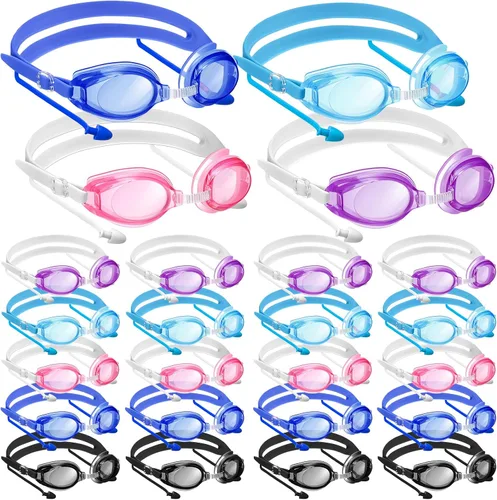 Miniatura 9 de Macarrie 30 gafas de natación para niños a granel, regalos para niños y niñas, para piscina, surf, buceo