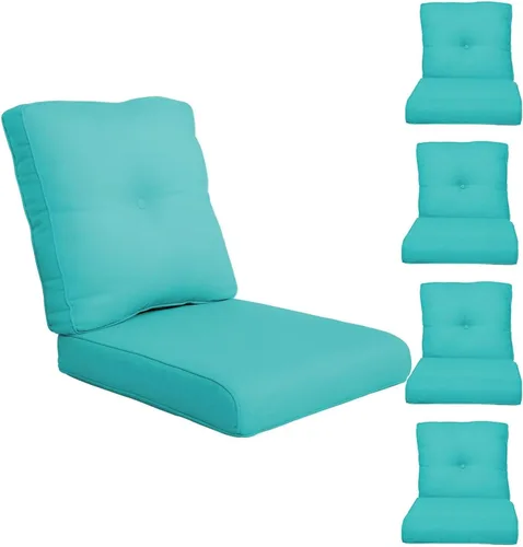 Miniatura 70 de Rilyson Cojines de patio para muebles de exterior, 22 x 24 pulgadas, respaldo alto y asiento profundo, cojín de exterior para sillas de patio, sofá