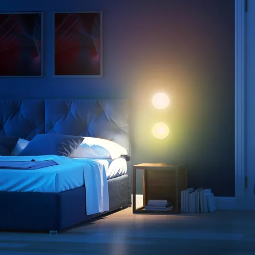 Miniatura 9 de Luces de disco con control remoto, 13 colores intercambiables, luces LED de disco con pilas, regulables, para debajo del gabinete, con 1 control