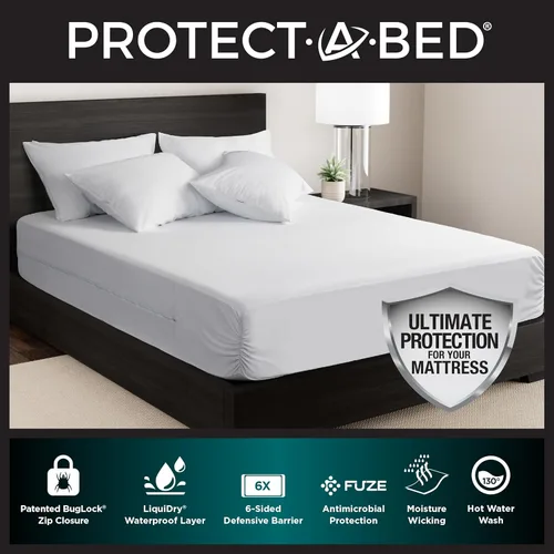 Miniatura 2 de Protect-A-Bed AllerZip - Funda de colchón con cremallera, tamaño King, a prueba de chinches y ácaros del polvo, protector de colchón de seis caras