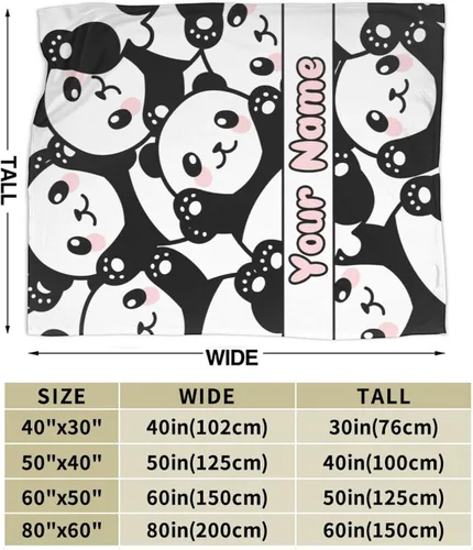 Miniatura 3 de Manta de panda para niños y niñas, con bonito diseño de panda impreso, manta para regazo de niños, silla, cálida y suave manta acogedora, 30 x 40