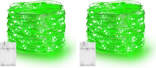 Miniatura 29 de Dazzle Bright - Guirnalda de luces de hadas de Halloween, 60 luces LED de 20 pies de alambre de cobre a batería y resistente al agua, decoraciones