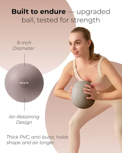Miniatura 5 de Kit de pilates para mujer - Juego de equipo de pilates para el hogar con anillo, pelota y bandas de resistencia Kit de pilates con accesorios