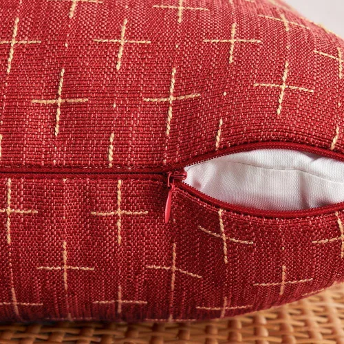 Miniatura 120 de MIULEE - Juego de 2 fundas de almohada decorativas de lino de arpillera navideñas, modernas, estilo campestre, rústicas, tejidas, con textura