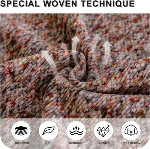 Miniatura 238 de STACYPIK Funda de sofá gris impermeable para perros, funda de sofá antideslizante para sofá de 3 cojines, funda seccional lavable para forma de L
