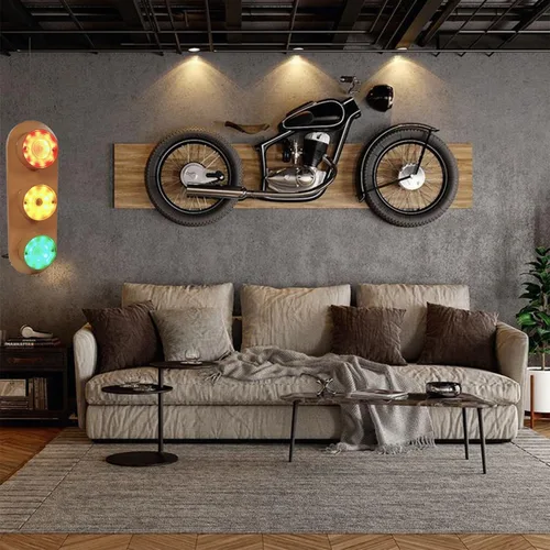 Miniatura 6 de Lámpara de semáforo con control remoto programable más de 12 secuencias, lámpara de pared de tráfico retro para dormitorio, sala de estar, club, bar