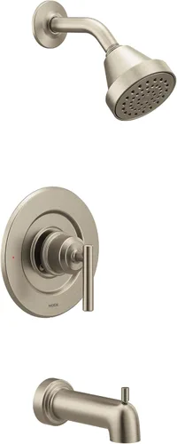 Miniatura 2 de Moen Gibson T2903EPBN - Moderna moldura de ducha con equilibrio de presión de níquel cepillado y rendimiento ecológico, con cabezal de ducha de una