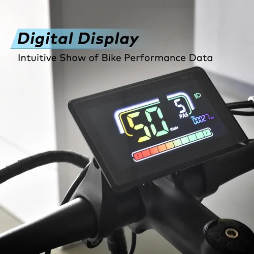 Miniatura 3 de Pantalla Ebike, protocolo UART Nº 2, conexión inalámbrica de aplicación para computadora de ciclismo LCD colorida, con puerto de carga USB, pantalla
