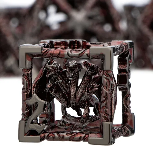Miniatura 14 de ARUOHHA Juego de dados huecos de metal DND, dados D y D de oro antiguo, juegos de rol RPG, dados poliédricos con caja de regalo D20 D12 D10 D8 D6 D4