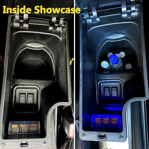 Miniatura 4 de para Nissan Juke Caja de Apoyabrazos de Consola de Doble Capa con Almacenamiento y 3 Puertos USB Todo negro
