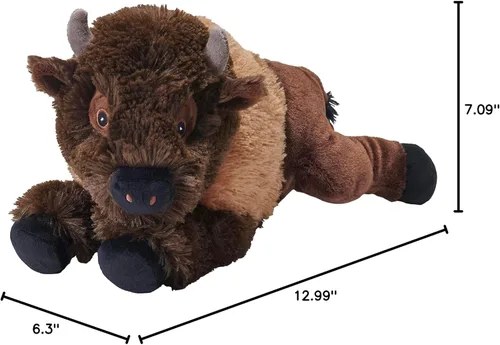 Miniatura 2 de Wild Republic Ecokins, bisonte, animal de peluche, 12 pulgadas, regalo para niños, juguete de peluche, hecho de botellas de agua recicladas hiladas