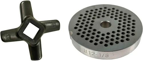 Miniatura 7 de Placa para picadora de carne reversible #12 de 1/8 pulgadas - Cozzini Cutlery Imports (placa #12-1/8)