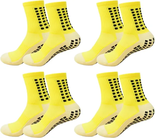 Calcetines de fútbol para hombre, antideslizantes, atléticos, con agarre antideslizante, calcetines de baloncesto con almohadillas de agarre