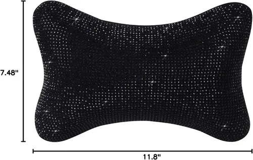 Miniatura 9 de Carwales - Paquete de 2 almohadas cervicales para el conductor, cojín para el reposacabezas del asiento del automóvil para relajar el cuello, Negro
