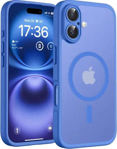 Miniatura 193 de TOCOL Funda magnética 3 en 1 para iPhone 14 Pro, mejorada [protección completa de cámara] con 2 protectores de pantalla, funda de grado militar Azul