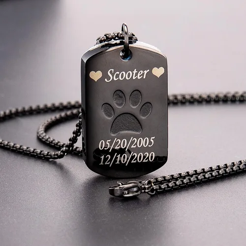 Miniatura 4 de Fanery Sue Collar personalizado para cenizas de mascotas para perros y gatos, foto y texto personalizados, regalo de condolencia, regalo de cremación