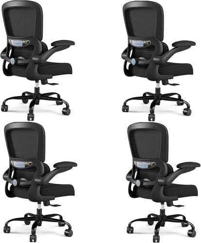 Miniatura 13 de Silla de oficina – Silla de escritorio ergonómica con soporte lumbar ajustable, silla de computadora de malla, silla ejecutiva para oficina en casa