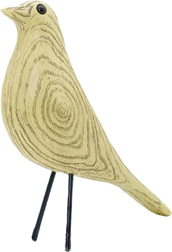 Miniatura 9 de Decoración de habitación de casa de mediados de siglo con forma de pájaro - Adorno de pichón de resina para escritorio de oficina y hogar, Negro