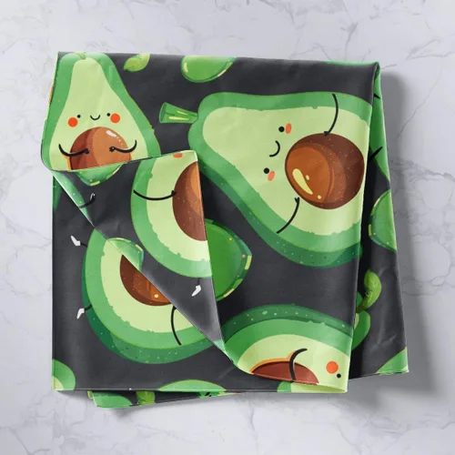 Miniatura 2 de Manfei Bonito tapiz de aguacate con estampado de corazones verdes y grises para colgar en la pared para niños, niñas y adolescentes, tapiz de pared