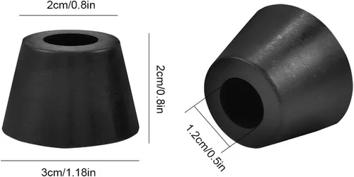 Miniatura 8 de Pies de goma, 8 almohadillas de goma de repuesto de 1.181 x 0.787 in con tornillos a juego, para altavoz de alta fidelidad, guitarra, amplificador
