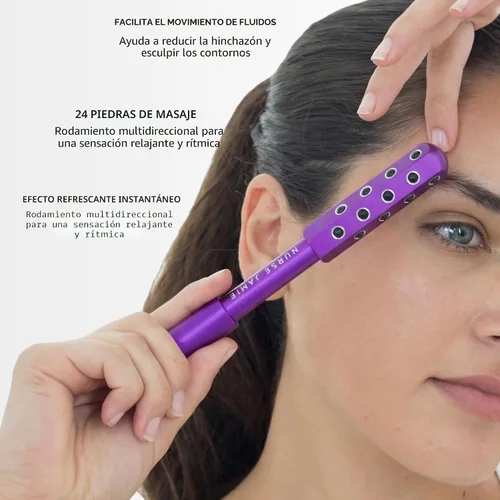 Miniatura 4 de Nurse Jamie Rodillo de belleza para masaje facial Uplift - Edición navideña Púrpura