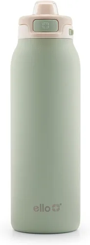 Miniatura 25 de Ello Pop & Fill Insulated Stainless Steel Water Bottle with Quick Fill Lid, Leakproof Locking, Sip or Chug Spout, BPA-Free, Double Wall Vacuum Negro