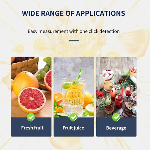 Miniatura 3 de Refractómetro digital Brix de alta precisión con ATC para prueba de contenido de azúcar 0-55% Brix Tester Brix Meter para agua potable Bebida Jugo