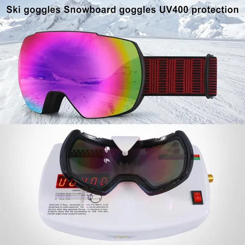 Miniatura 9 de OULAIQI Gafas de esquí de nieve, protección OTG UV400, anti niebla, esquí, patinaje, snowboard, gafas de snowboard para hombres, mujeres y jóvenes